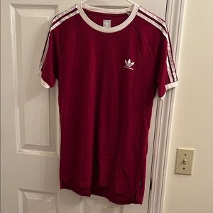 Adidas Skateboarding T Shirt Mens Size S Burgundy Short Sleeve Crew Neck Casual